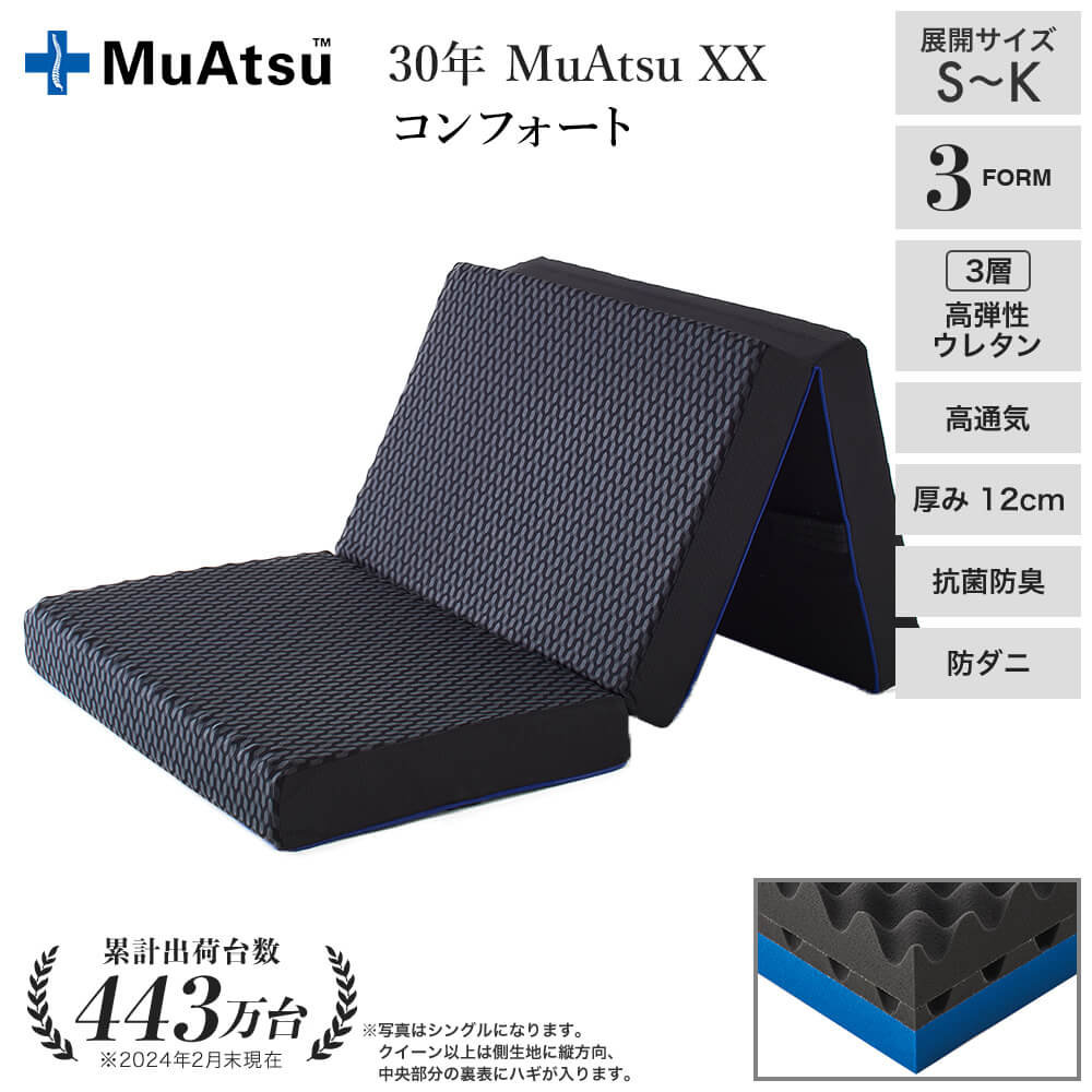 30年ムアツXX 折りたたみマットレス《MuAtsu》 | 西川ストア公式本店
