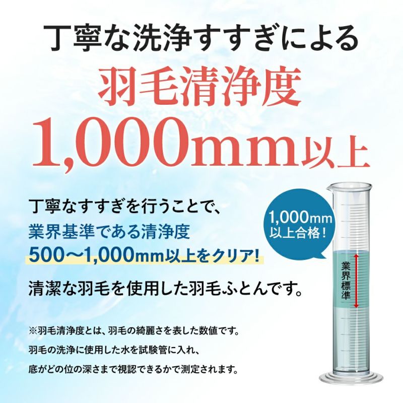羽毛布団日本製ホワイトマザーグース93％ 420ダウンパワー