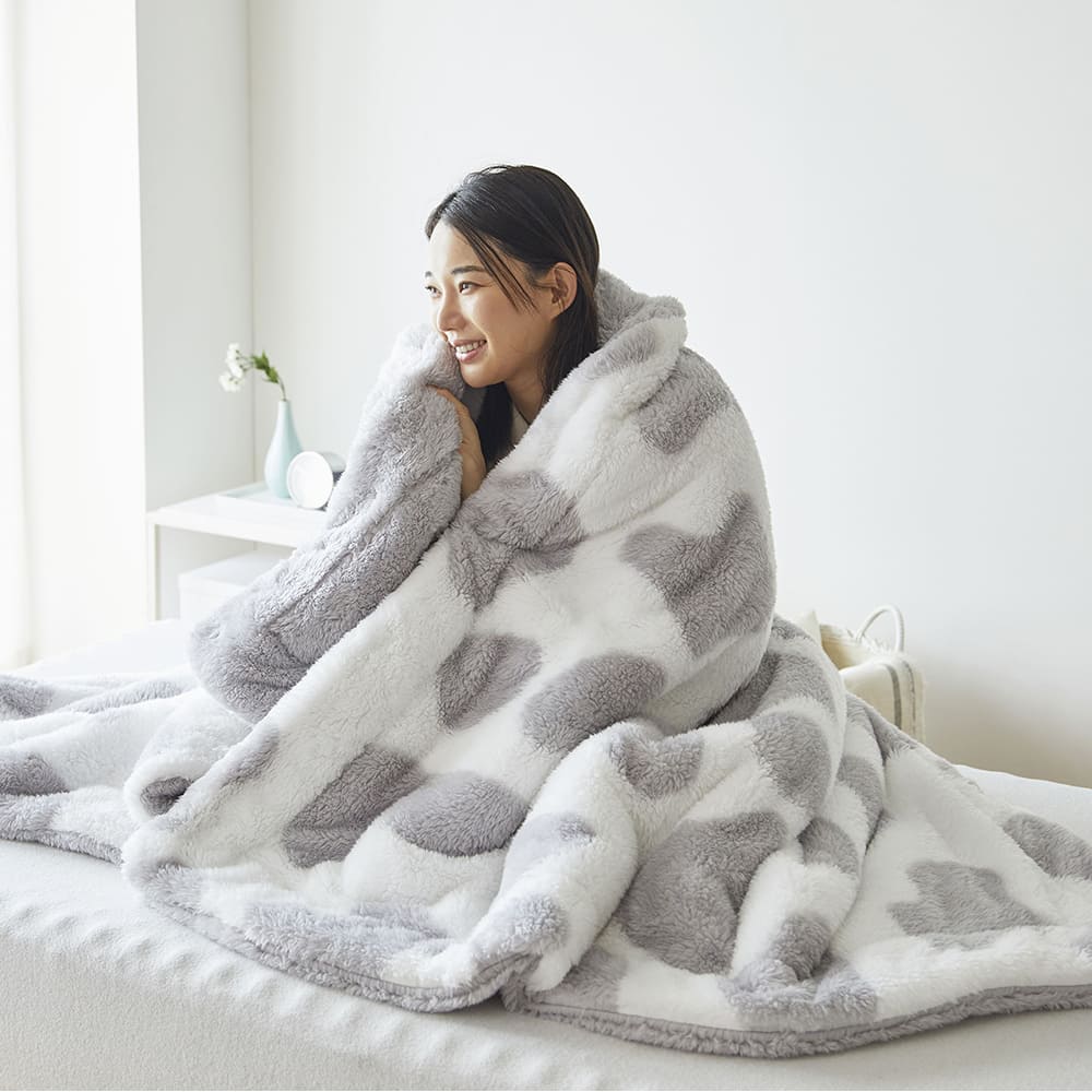 抗菌防臭わた入りファータッチ毛布/ミル