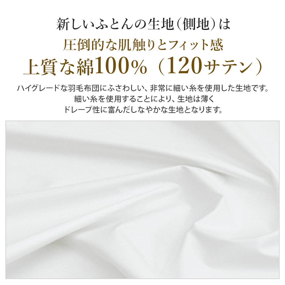 羽毛布団リフォーム（打ち直し）【本掛け】ポーランド産マザーグース