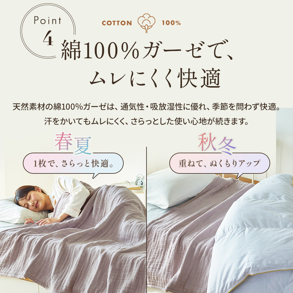 日本製8重織ガーゼケット