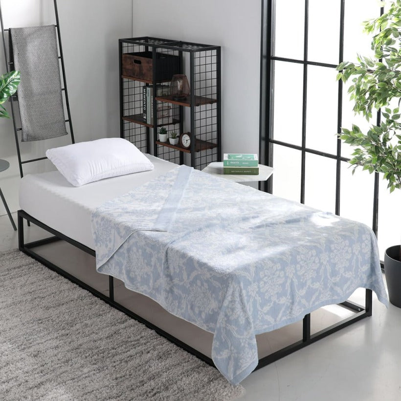 昭和西川]今治タオルケット/モスクガルデニア ピンク・ブルー