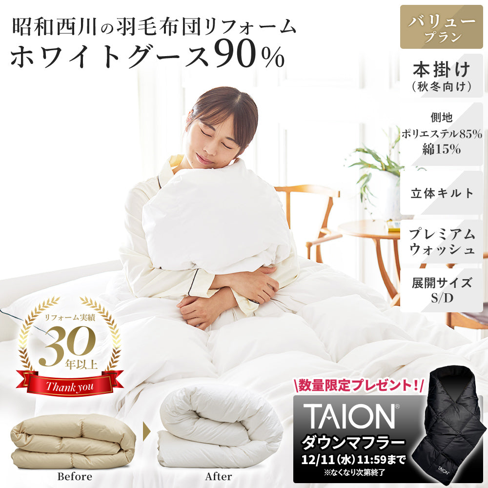 羽毛布団 掛け 150x210cm シングル 西川 めまぐるしく 高級